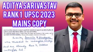 HOW TO WRITE GOOD ANSWER IN UPSC JKAS MAINS  UPSC RANK 1 MAINS COPY [upl. by Joses57]