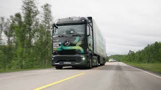 Los camiones eléctricos de prueba eActros 600 completan la etapa más septentrional del viaje [upl. by Ricker951]