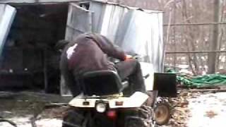 Bolens Tractor taked down a steel shed [upl. by Urbain]