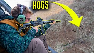 Helicopter Hog Hunting [upl. by Retloc]