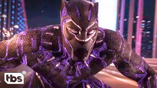 The Intense Car Chase Scene From Black Panther Clip  TBS [upl. by Assirehc]