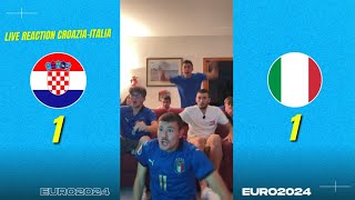 DELIRIO TOTALE AL GOL DI ZACCAGNI‼️ LIVE REACTION CROAZIAITALIA 🇭🇷🇮🇹 [upl. by Yrellam]