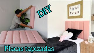 Como hacer CABECERA TAPIZADA  placas tapizadas DIY [upl. by Renie]