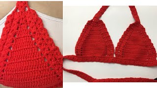 Brasier tejido a crochet Fácil y Rápido ☺️ [upl. by Joleen]