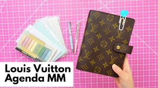 Louis Vuitton Agenda MM Planner Setup affordable inserts [upl. by Leila490]