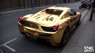 GOLD Ferrari 458 Spider  A Car You Wont Miss [upl. by Gine]