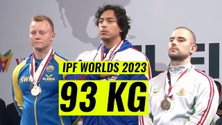 93 kg at IPF WORLDS 2023  CAYCO vs HEDLUND vs KRASTEV [upl. by Fulks63]