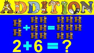 Addition 110 by 6 with Alphabetimals  Math Add by 6 Table with Animals  Learn to Count by Six [upl. by Enitsuj414]