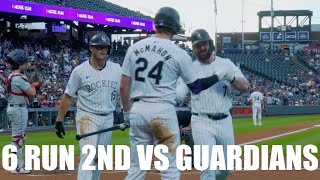 Rockies Score 6 Runs in 2nd to Get a Series Win vs Guardians [upl. by Akihsat]