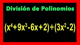 ✅👉 División de Polinomios Larga [upl. by Wilbur]