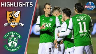 Alloa Athletic 12 Hibernian  Doidge amp Jamieson Send Hibees to Hampden  Betfred Cup Highlights [upl. by Brawley]