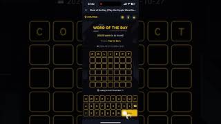 Binance WOTD  Word of the day for Theme Tap to Earn  Oct 21  Oct 27 Day 1 Letters 7 [upl. by Halla]