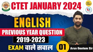 CTET Jan 2024  English PYQs Special class by Arun Sir  Class01 [upl. by Hgeilyak]