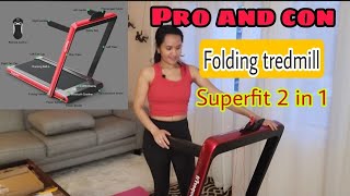 Review Superfit 225 HP 2 in 1 Folding Tredmill [upl. by Taite465]