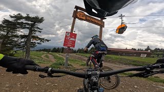 Klinovec Downhill Strecke mit crash 😅 mtb propain klinovec bikepark [upl. by Iralam]