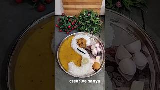 Todays bhojan thali 😋👌😋 dalchawal amp gobhi ki sabji  youtubeshort [upl. by Nnagem12]