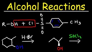 Alcohol Reactions  HBr PBr3 SOCl2 [upl. by Alverta93]