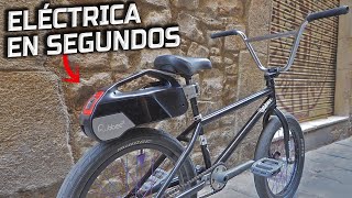 ESTE DISPOSITIVO CONVIERTE CUALQUIER BICI EN ELÉCTRICA EN SEGUNDOS  Lo probamos en mi BMX [upl. by Archy]