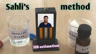 Haemoglobin Estimation Sahlis Method हीमोग्लोबिन टेस्ट by test procedure  type of HB method [upl. by Orpah]