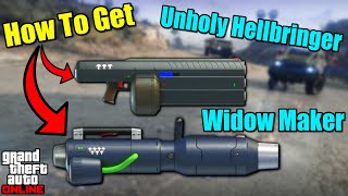 How To get The Widow Maker amp Unholy Hellbringer Alien Guns in GTA 5 Online [upl. by Allisurd163]