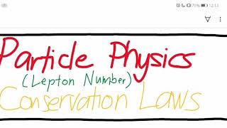 Particle Physics Conservation of Lepton Number [upl. by Asseniv720]