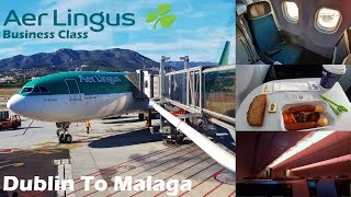 Aer Lingus Business Class Airbus A330302 Dublin to Malaga  Full Flight [upl. by Ginelle]