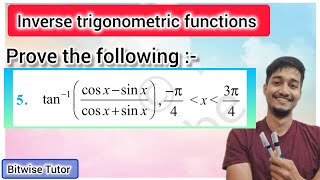 Simplest form of tan inverse cos x minus sin x upon cos x  sin x [upl. by Ecnaret94]