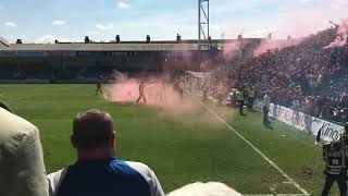 Gillingham fan jumps Rotherham fan 30422 Pitch invasion Guy Fawkes Night fan gets just desserts [upl. by Ainolloppa338]