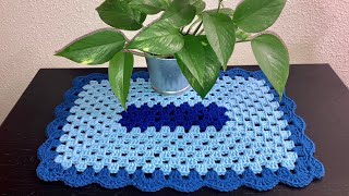 Tapete individual para mesa paso a paso 🧶 a crochet [upl. by Llertal]