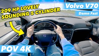 5Cylinder Volvo V70 25T Acceleration amp POV drive TURBO 209HP🚀 [upl. by Napas]