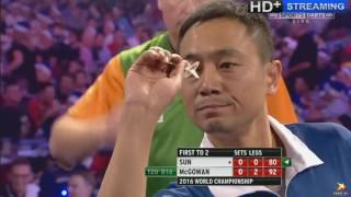 WILLIAM HILL WORLD DARTS CHAMPIONSHIP 2016 Qiang Sun v Mick McGowan PART 1 [upl. by Sul]