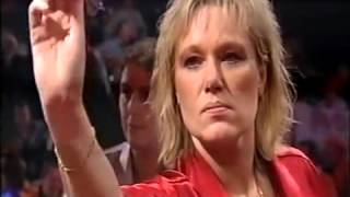 Darts Ladies World Championship 2004 Quarter Finals Bywaters vs Edberg [upl. by Christa702]