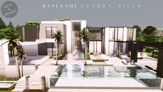 BASEGAME Luxury Villa  Big Mansion  No CC  Stop Motion Build  Collab with Lisaplays  The Sims 4 [upl. by Barbarese]