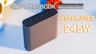 HyperJuice 245W GaN Nhỏ gọn sạc được 4 Macbook cùng một lúc [upl. by Randolf]