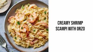 Creamy Shrimp Scampi with Orzo [upl. by Maidy]