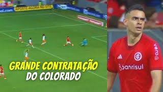 BORRÉ FEZ SUA ESTREIA PELO INTERNACIONAL  Rafael Borré vs Nova Iguaçu [upl. by Gadmon]