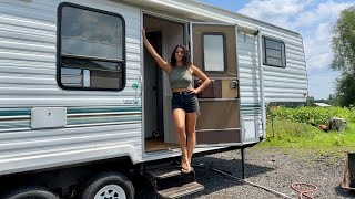 From Start to Finish  Renovating a 1993 Fifth Wheel Camper [upl. by Ennayrb]