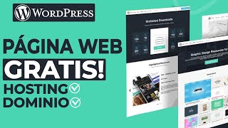 Cómo Crear Página Web Con Hosting y Dominio GRATIS en WordPress 2024 [upl. by Ailehpo]