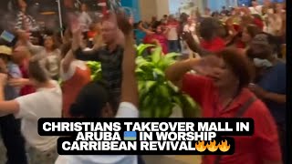 WORSHIP BREAKS OUT IN ARUBA🇦🇼 MALL jesus foryou aruba carribean usa worship revival prayer [upl. by Ayikur]