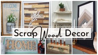 SIX Scrap Wood Decor DIY Ideas for your Home  Waste Wood Project Ideas [upl. by Lubow933]