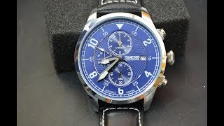 Time100 Orologio aviazione militare Al Quarzo con quadrante blu [upl. by Ennasor671]