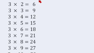 Tabla de multiplicar del 3 fácil y rápida [upl. by Phylys]