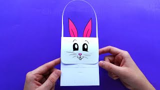 Basteln mit Papier Einfache amp Lustige Tasche selber machen Geschenk basteln Bastelideen 🐰 [upl. by Benis]