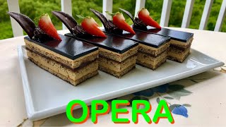 OPERA CAKE 🎂 GATEAUX OPERA 🍰 CHOCOLATE 🍫 COFFEE ☕️😋😋 how to make recipe [upl. by Gibeon]