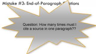 Citations Mistake 3End of Paragraph Citations [upl. by Middle]