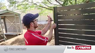 HowTo Install Stratco EziSlat Fencing Installing a Gate [upl. by Einnaoj588]