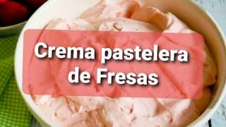 Crema pastelera de FRESA 100 Casera MUY FÁCIL [upl. by Hein868]