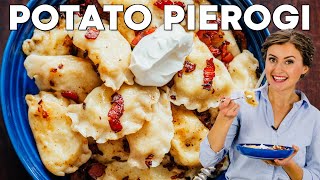 Cheesy Potato Pierogi Recipe Vareniki  Natashas Kitchen [upl. by Dalila102]