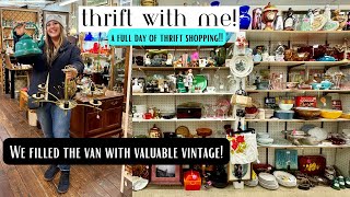 THRIFTING FROM SUNRISE TO SUNDOWN Thrift With Me Vintage finds for resale  GOODWILL HAUL [upl. by Antoni197]