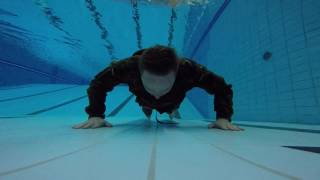 Military 22 Pushup Challenge UNDERWATER Navy Seal Style [upl. by Asenav]